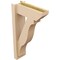 Ekena Millwork 6-in W x 16-in D x 28-in H Funston Slat Rough Cedar Woodgrain TimberThane Outlooker, Primed Tan OUTUR060X16X28FST24RCPR - alternate 2